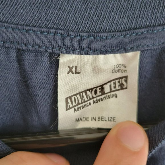 Vintage Advance Tees Single Stitch T-Shirt Size XL Blue Belize Zoo Cheetah Tiger - Picture 3 of 8